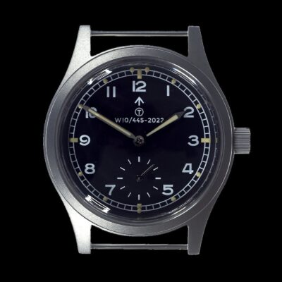 MWC 1940s/1950s “Dirty Dozen” Pattern General Service Horloge with a 24 Jewel Swiss Sellita SW216 Movement and a Domed Vintage Box Sapphire Crystal – Authentiek Militair Design