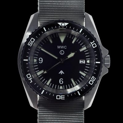 militaire duikhorloge Horloge roestvrij staal (Automatisch) 12 Hour – Wit