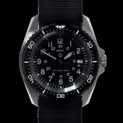 Roestvrijstalen militair duikhorloge met automatisch 24-juwelen uurwerk