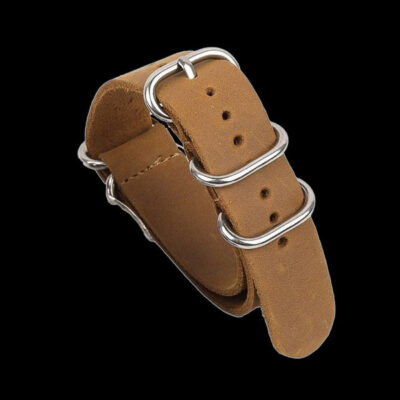 20mm Tan High Grade Saddle Leather Zulu Militair Horloge Strap – Authentiek Militair Design