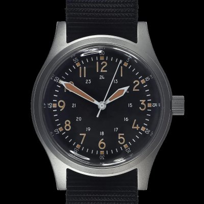 Military Watch Company U.S. A-17 1950s Korea Militair MIL-W-6433 Horloge met Origineel Plexiglas en Automatisch Uurwerk